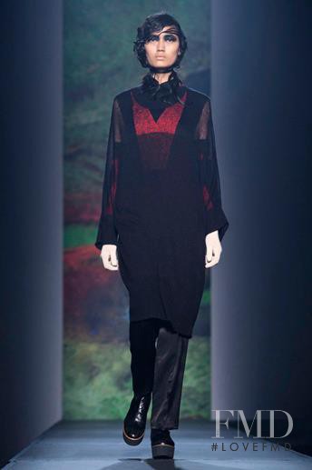 Qi Wen featured in  the MM6 Maison Martin Margiela fashion show for Autumn/Winter 2013