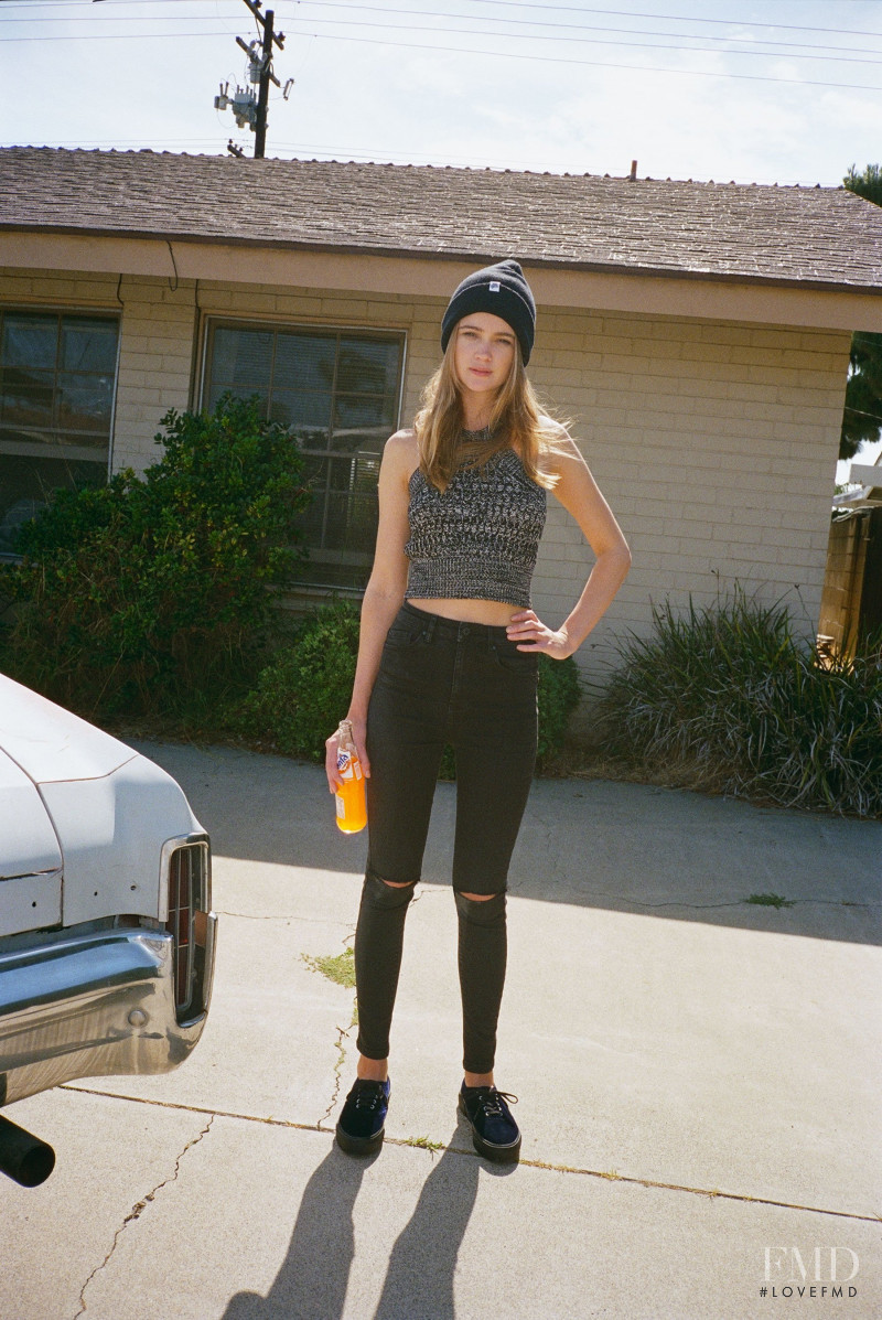 Rosie Tupper featured in  the Pull & Bear Pacific Girls lookbook for Autumn/Winter 2015