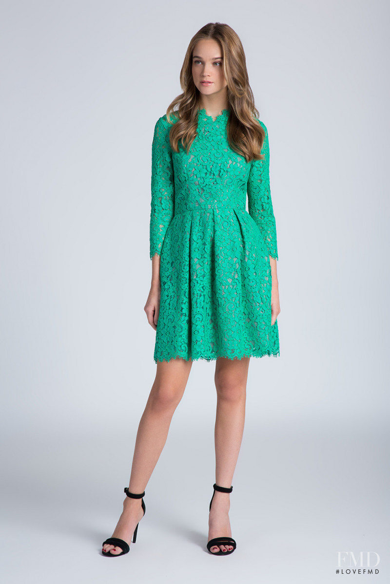 Rosie Tupper featured in  the Shoshanna lookbook for Resort 2016