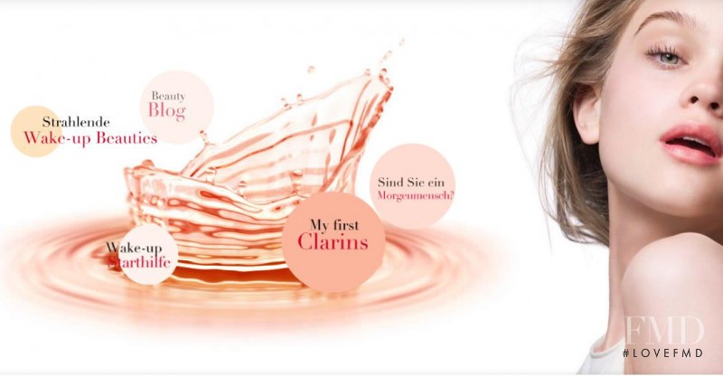 Rosie Tupper featured in  the Clarins advertisement for Spring/Summer 2012