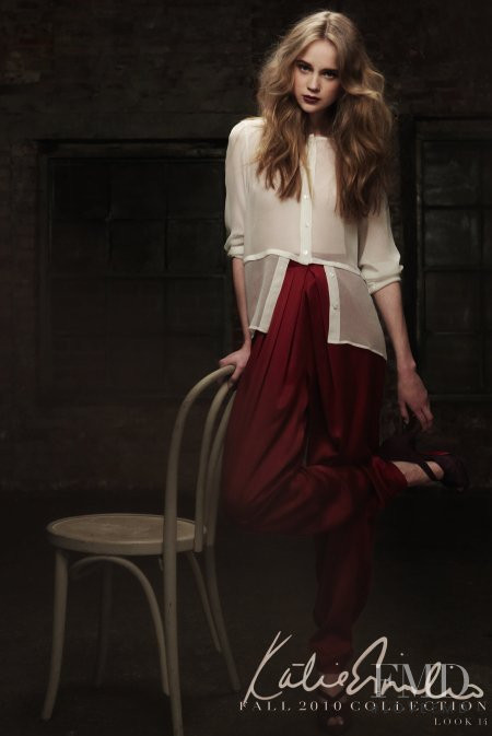 Rosie Tupper featured in  the Katie Ermilio lookbook for Autumn/Winter 2010