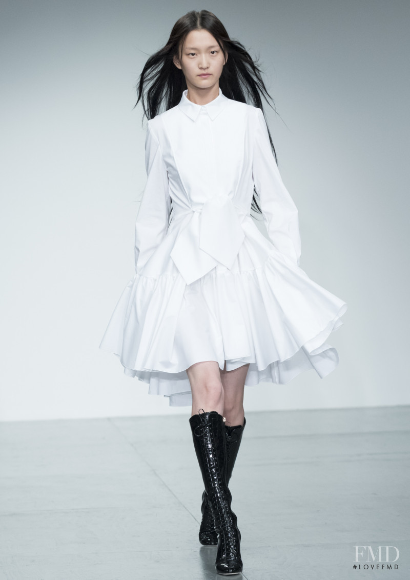 Wangy Xinyu featured in  the Antonio Berardi fashion show for Spring/Summer 2018
