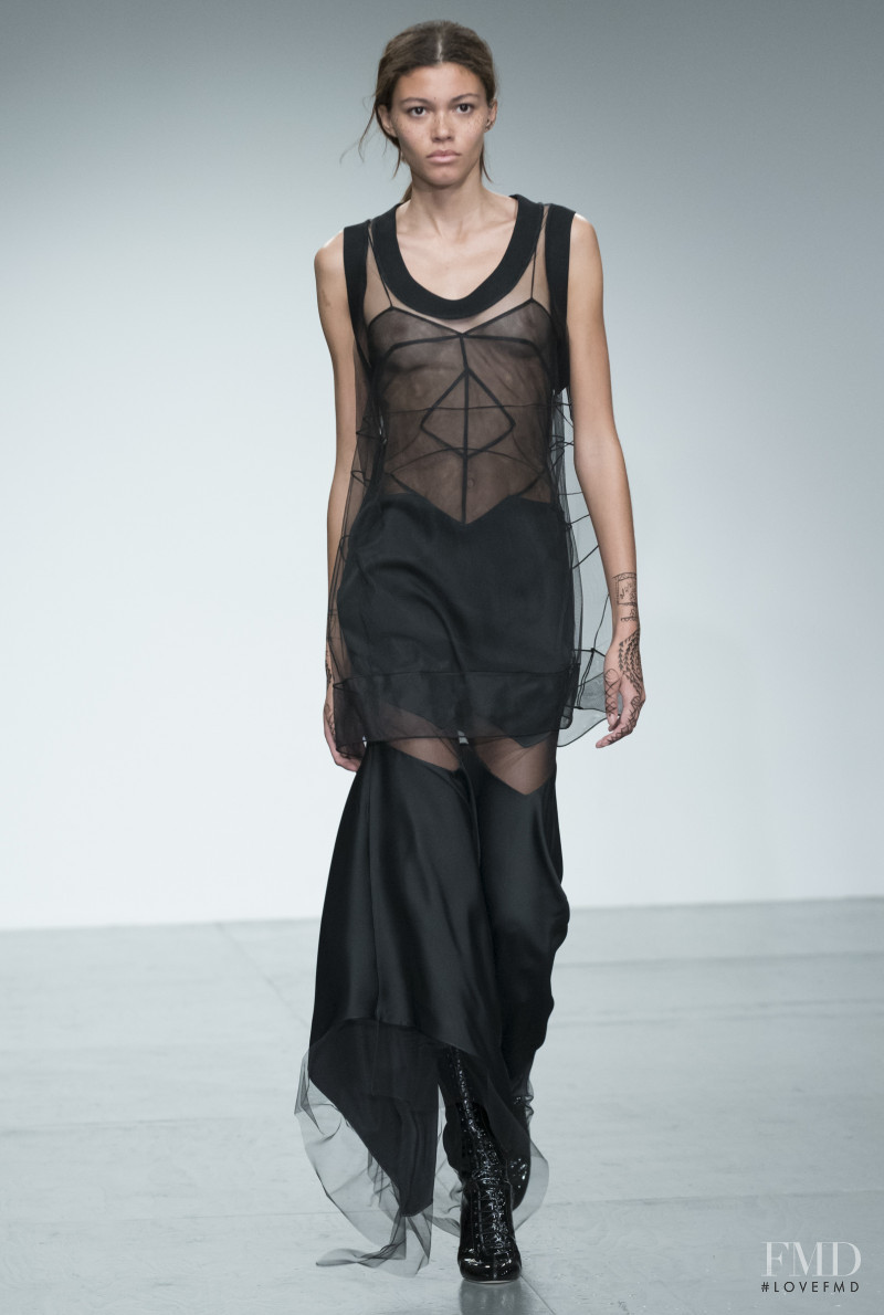 Danielle Lashley featured in  the Antonio Berardi fashion show for Spring/Summer 2018