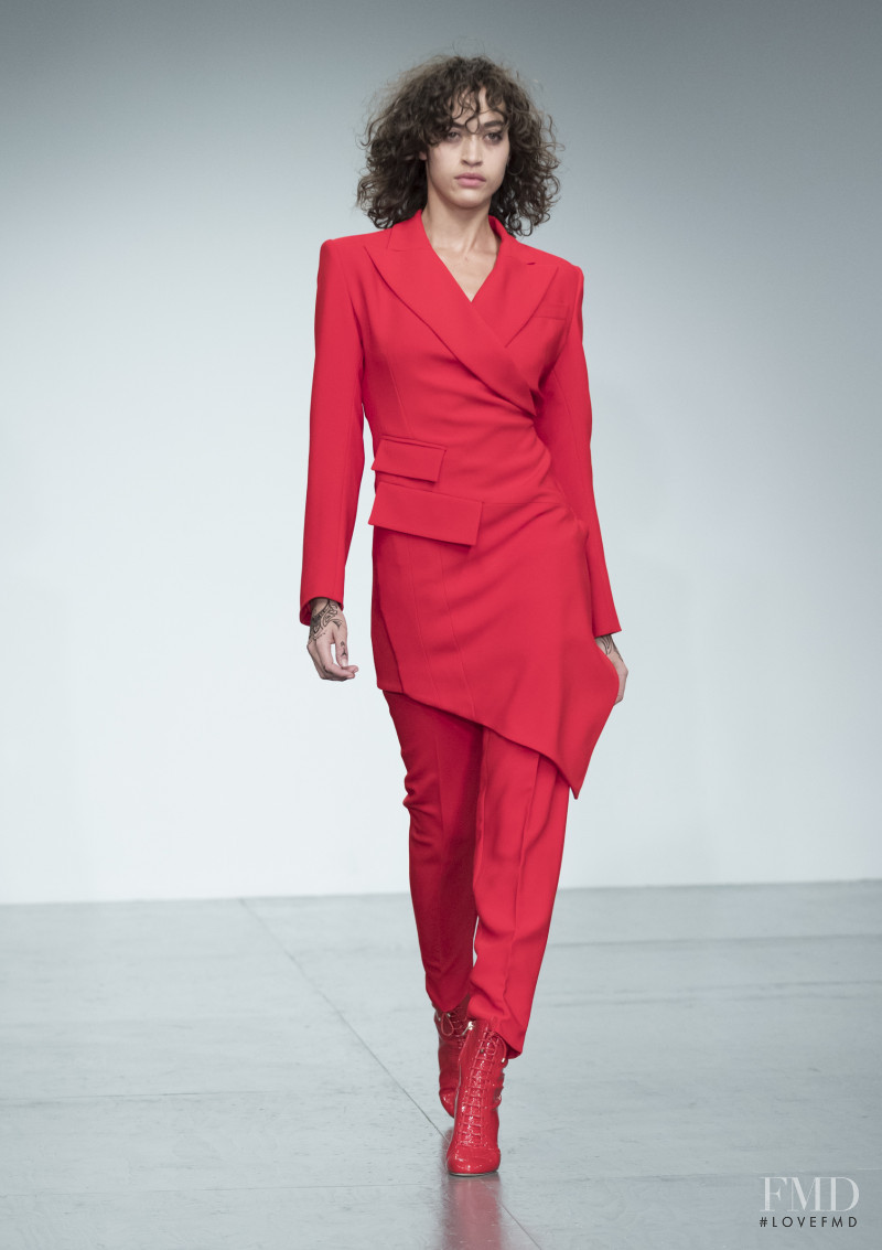 Alanna Arrington featured in  the Antonio Berardi fashion show for Spring/Summer 2018
