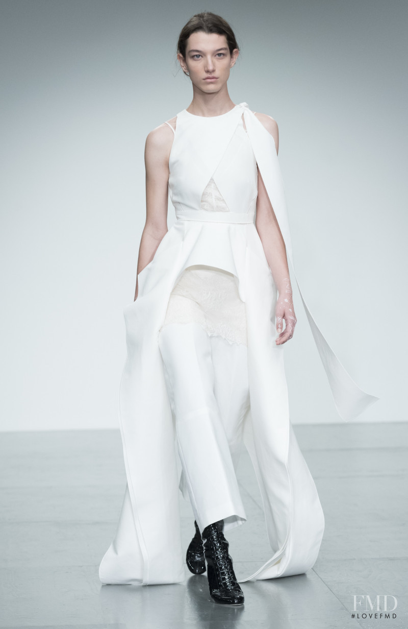 McKenna Hellam featured in  the Antonio Berardi fashion show for Spring/Summer 2018