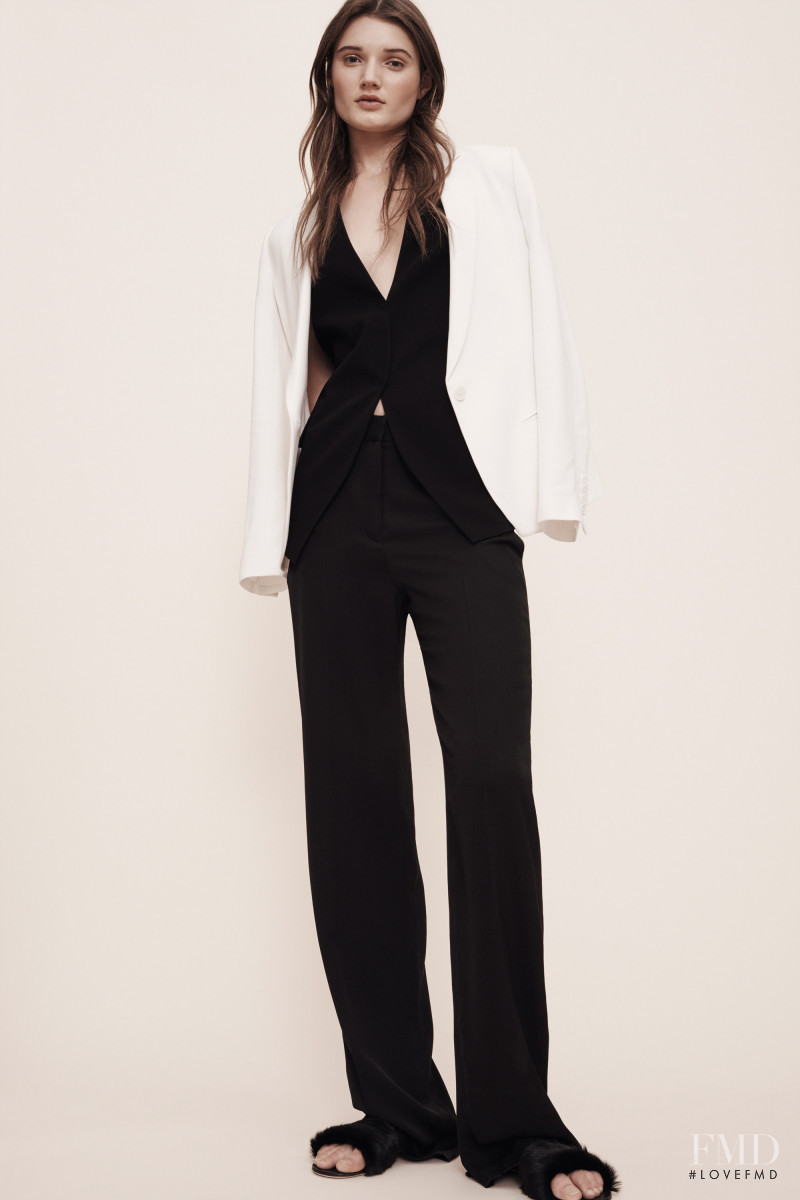 Olivia Jansing featured in  the Theory lookbook for Pre-Fall 2016