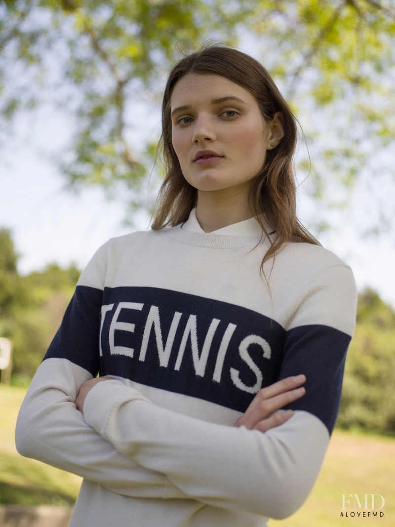 Olivia Jansing featured in  the Barneys New York Tory Sport S/S 2016 lookbook for Spring/Summer 2016