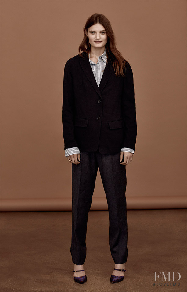 Olivia Jansing featured in  the Club Monaco lookbook for Autumn/Winter 2016