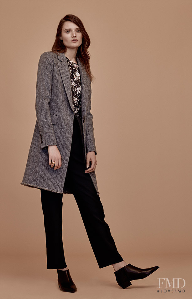 Olivia Jansing featured in  the Club Monaco lookbook for Autumn/Winter 2016