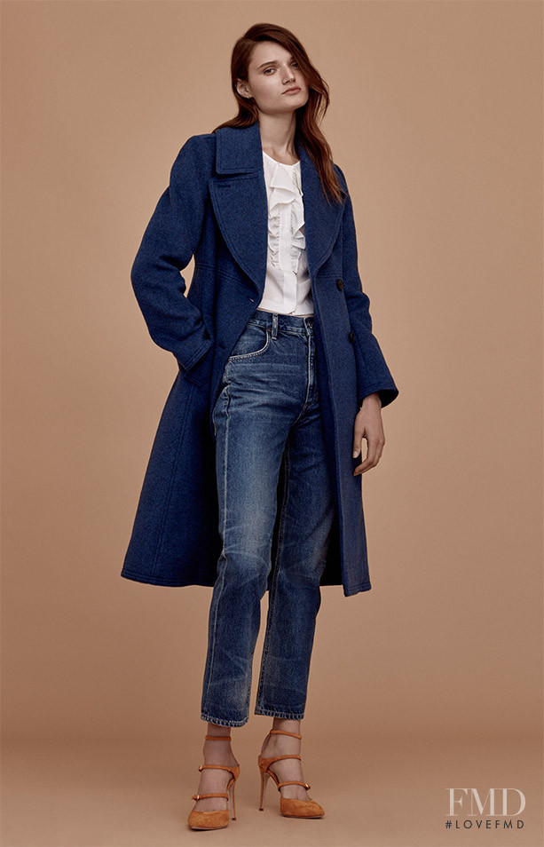 Olivia Jansing featured in  the Club Monaco lookbook for Autumn/Winter 2016