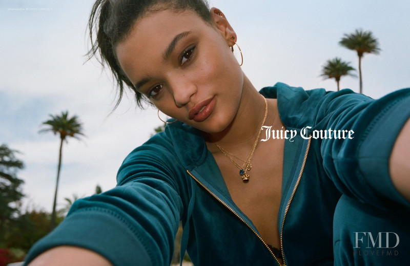 Lameka Fox featured in  the Juicy Couture advertisement for Autumn/Winter 2017
