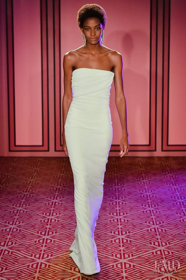 Karly Loyce featured in  the Brandon Maxwell fashion show for Spring/Summer 2018
