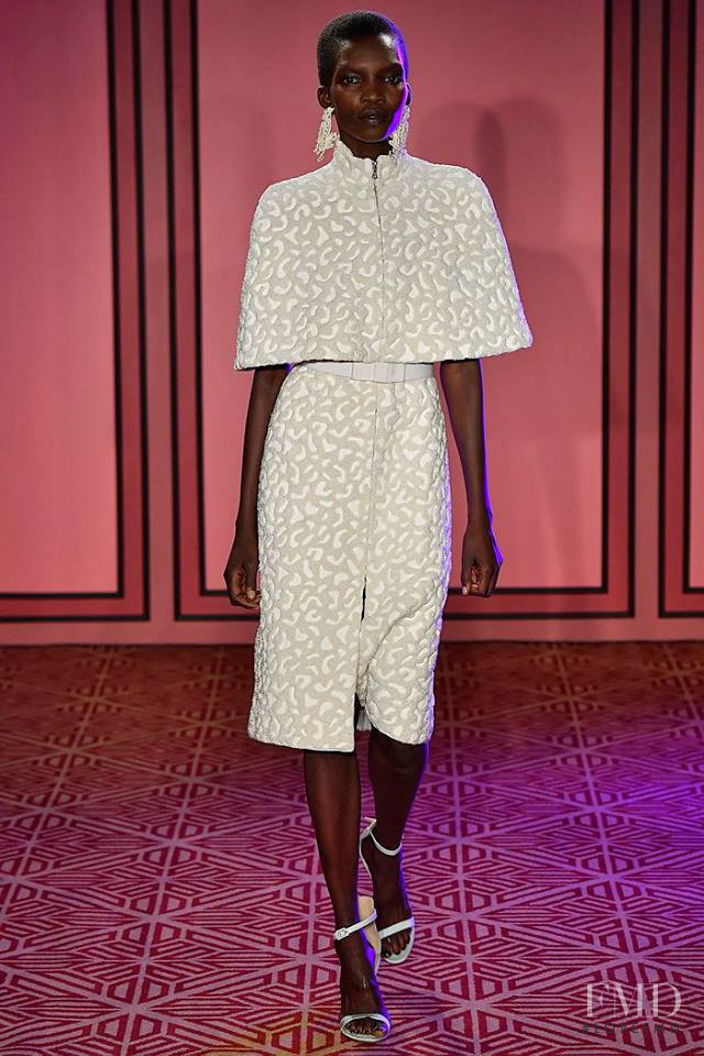 Achok Majak featured in  the Brandon Maxwell fashion show for Spring/Summer 2018