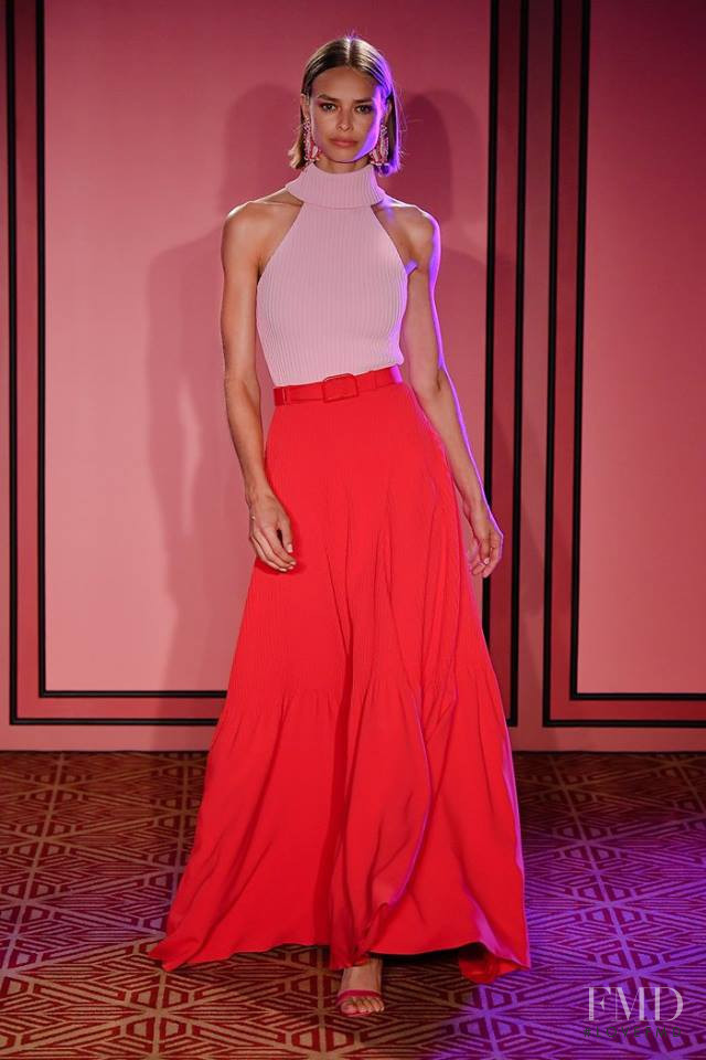 Birgit Kos featured in  the Brandon Maxwell fashion show for Spring/Summer 2018