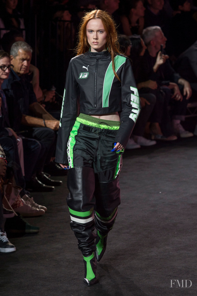 Kiki Willems featured in  the Fenty PUMA by Rihanna fashion show for Spring/Summer 2018