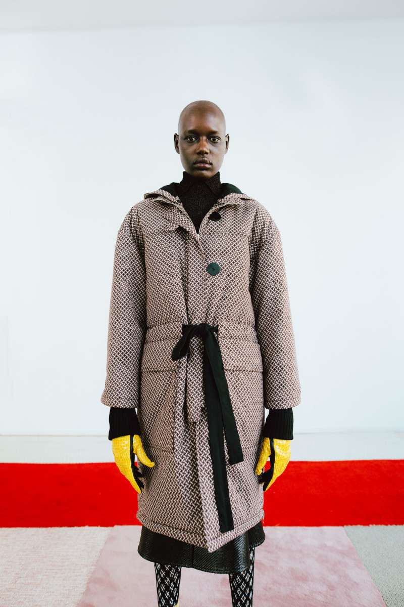 Ajak Deng featured in  the EDUN lookbook for Autumn/Winter 2017