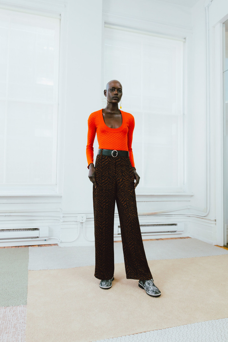 Ajak Deng featured in  the EDUN lookbook for Autumn/Winter 2017