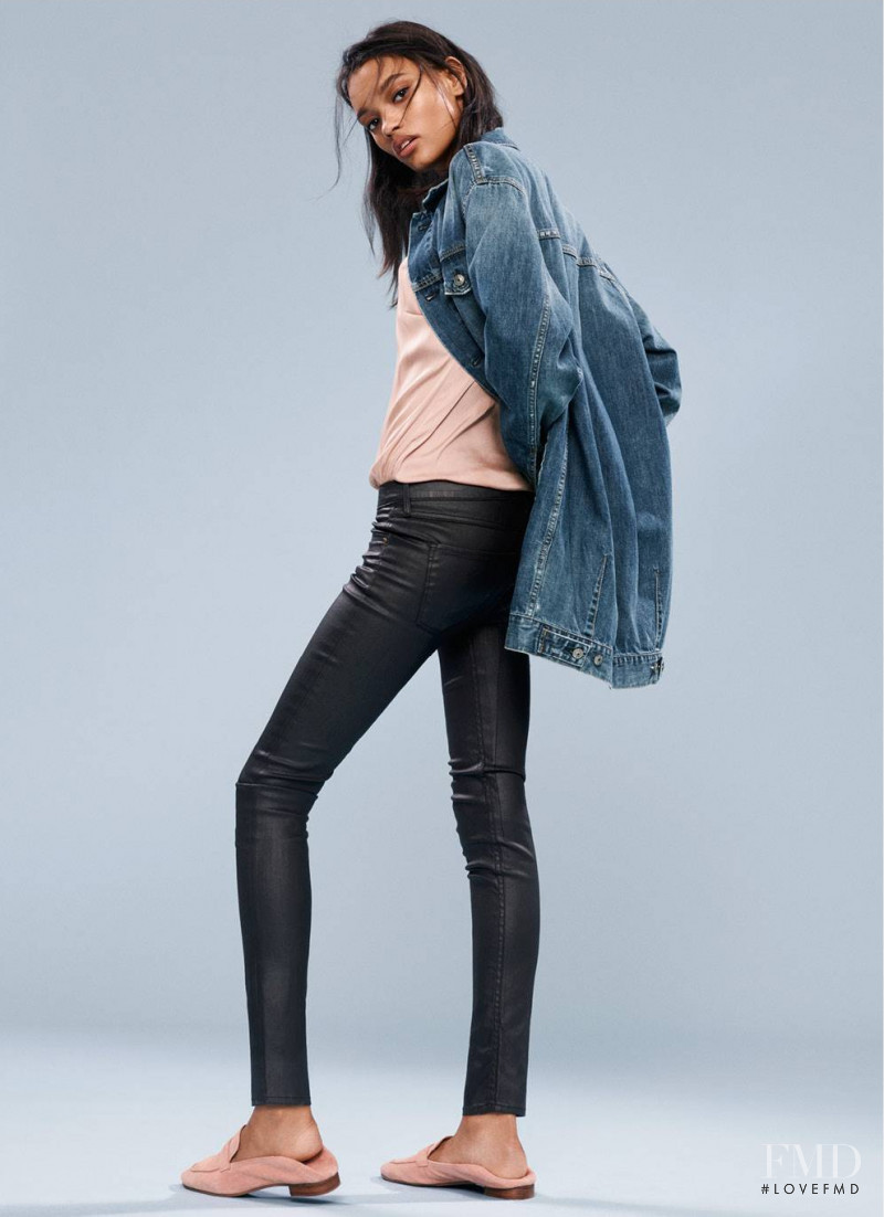 Lameka Fox featured in  the H&M Seven Days of Denim catalogue for Spring 2016