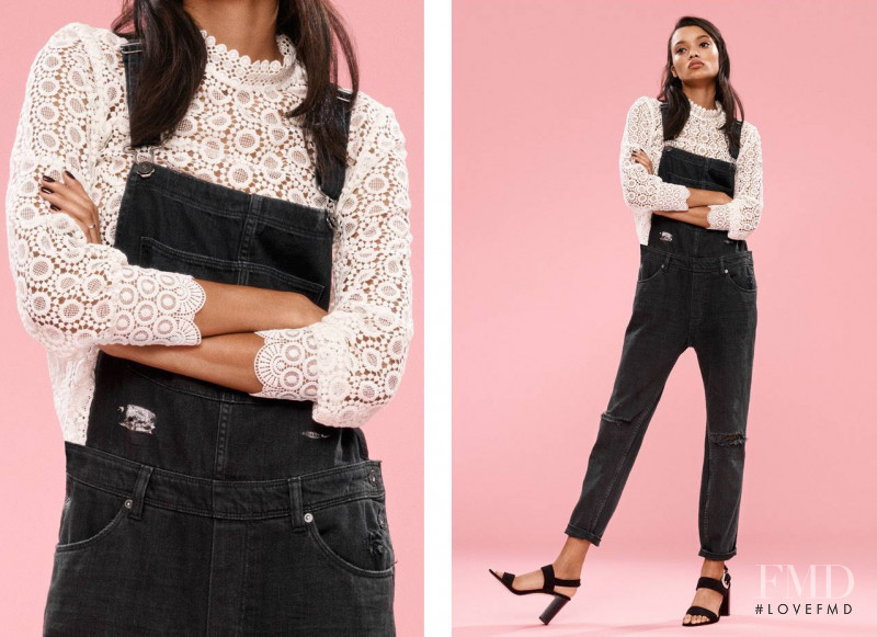 Lameka Fox featured in  the H&M Seven Days of Denim catalogue for Spring 2016