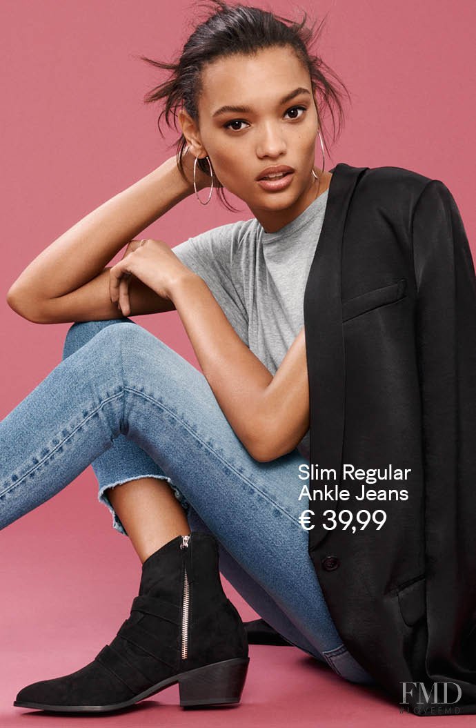 Lameka Fox featured in  the H&M Seven Days of Denim catalogue for Spring 2016