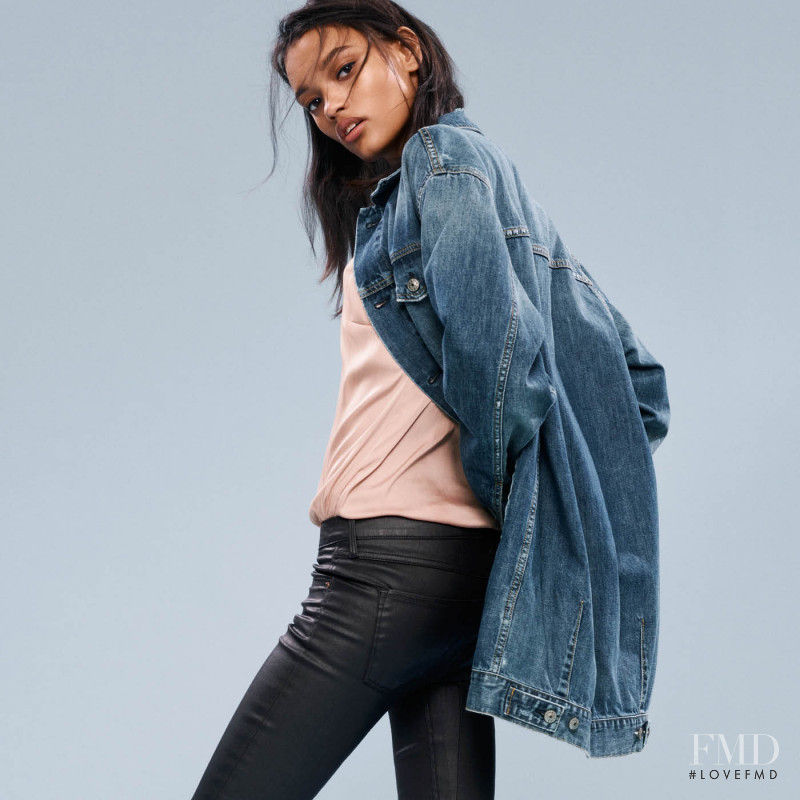 Lameka Fox featured in  the H&M Seven Days of Denim catalogue for Spring 2016