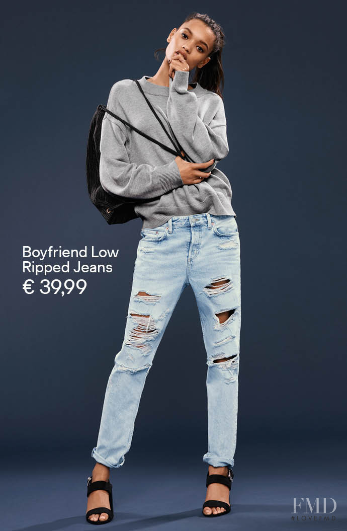 Lameka Fox featured in  the H&M Seven Days of Denim catalogue for Spring 2016