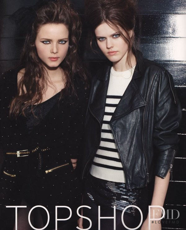 Anna de Rijk featured in  the Topshop advertisement for Autumn/Winter 2009