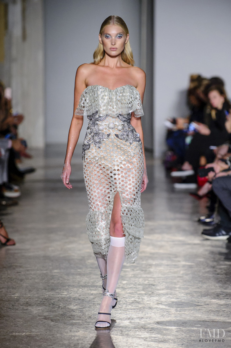Elsa Hosk featured in  the Francesco Scognamiglio fashion show for Spring/Summer 2018