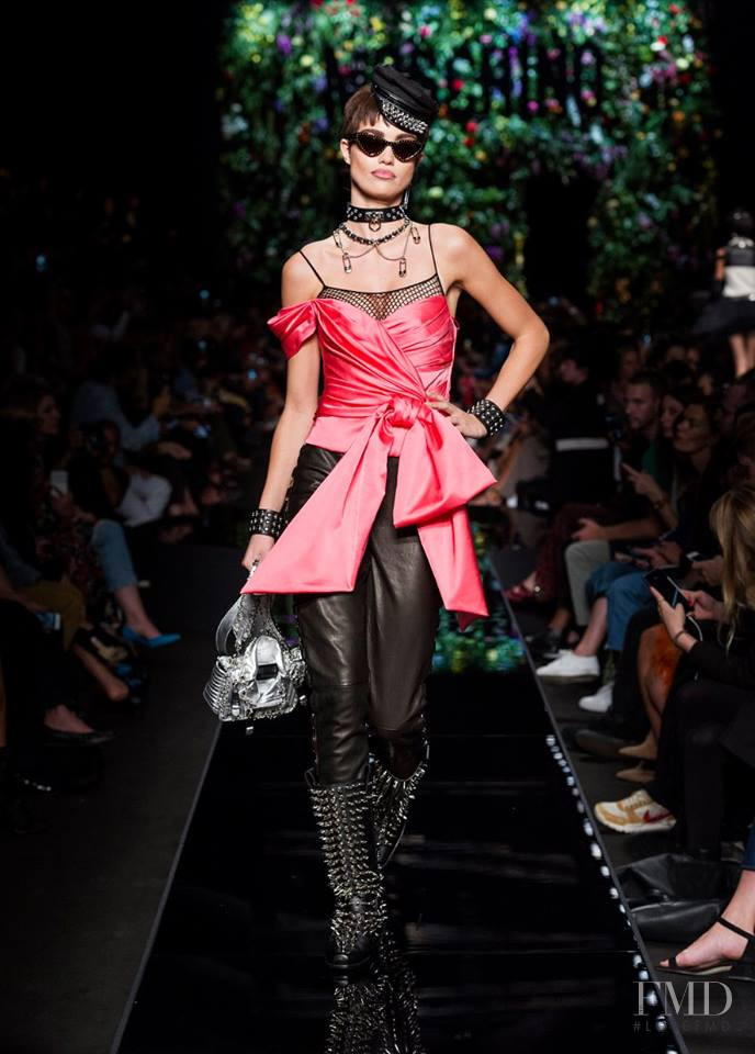 Luna Bijl featured in  the Moschino fashion show for Spring/Summer 2018