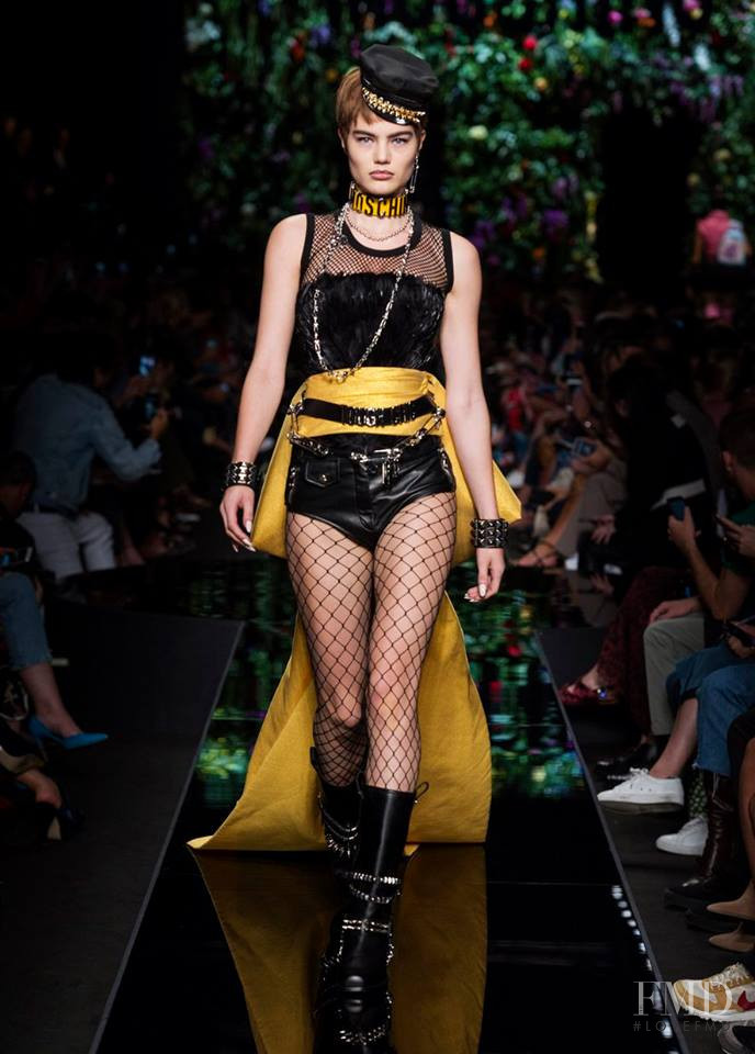 Myrthe Bolt featured in  the Moschino fashion show for Spring/Summer 2018