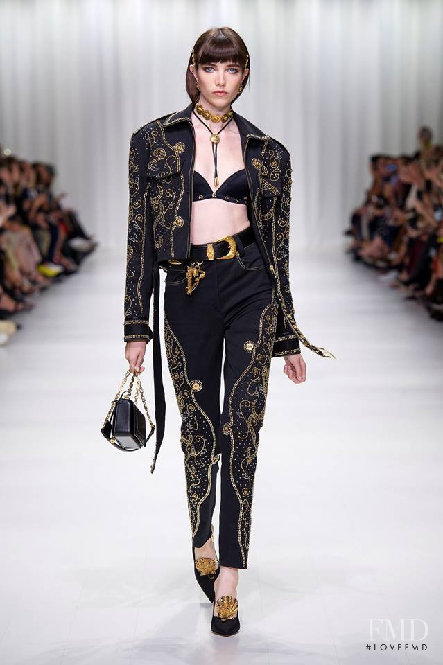 Grace Hartzel featured in  the Versace fashion show for Spring/Summer 2018