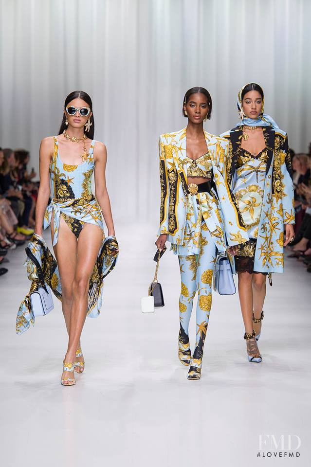 Aira Ferreira featured in  the Versace fashion show for Spring/Summer 2018