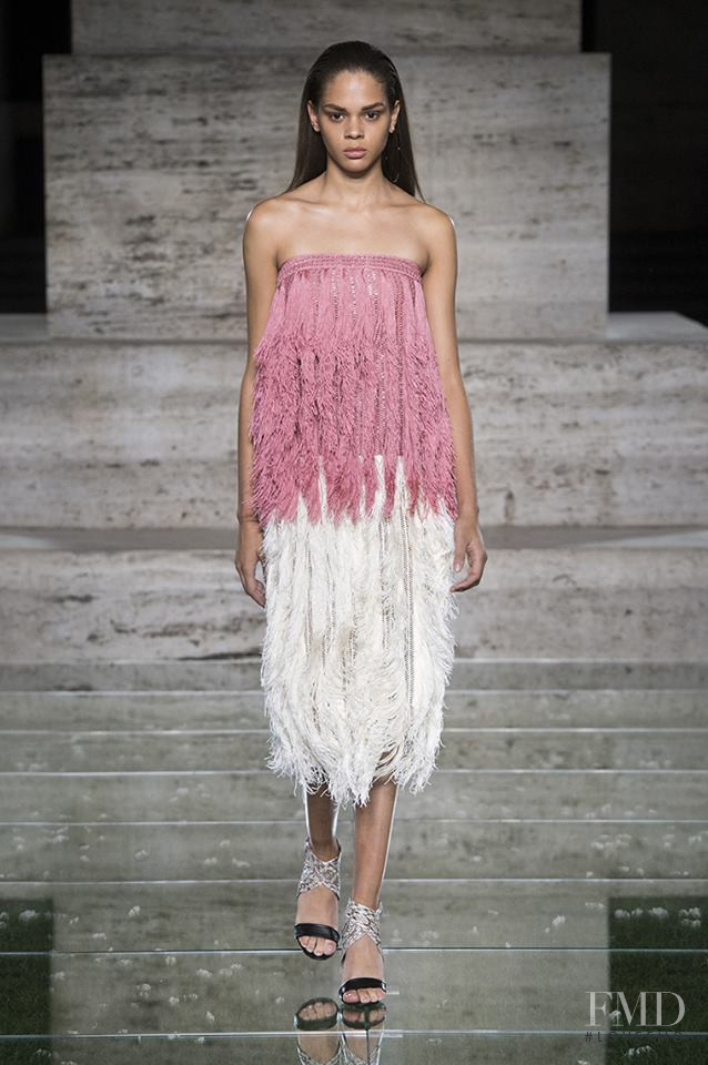 Hiandra Martinez featured in  the Salvatore Ferragamo fashion show for Spring/Summer 2018