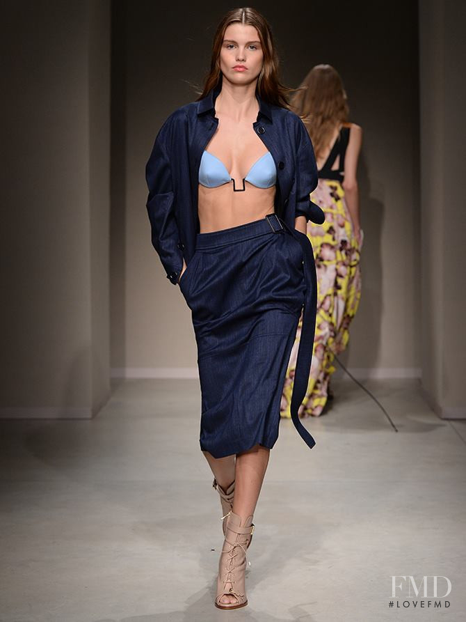 Luna Bijl featured in  the Trussardi fashion show for Spring/Summer 2018