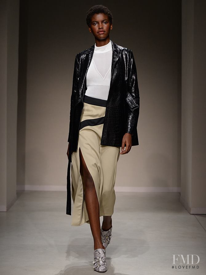 Amilna Estevão featured in  the Trussardi fashion show for Spring/Summer 2018