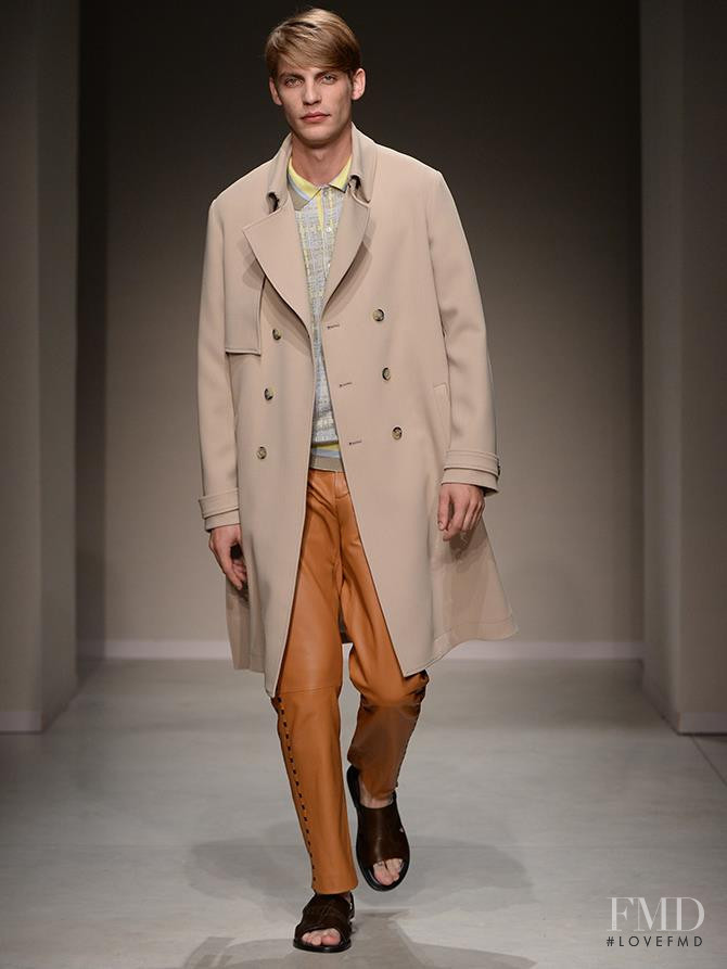 Baptiste Radufe featured in  the Trussardi fashion show for Spring/Summer 2018