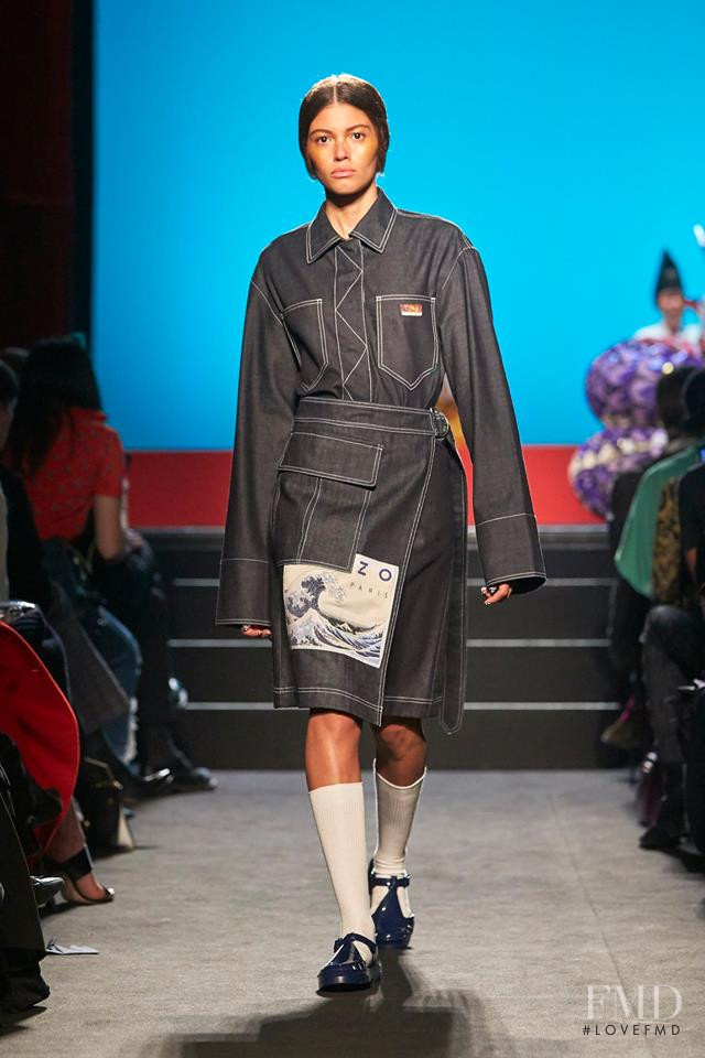 Danielle Lashley featured in  the Kenzo fashion show for Spring/Summer 2018