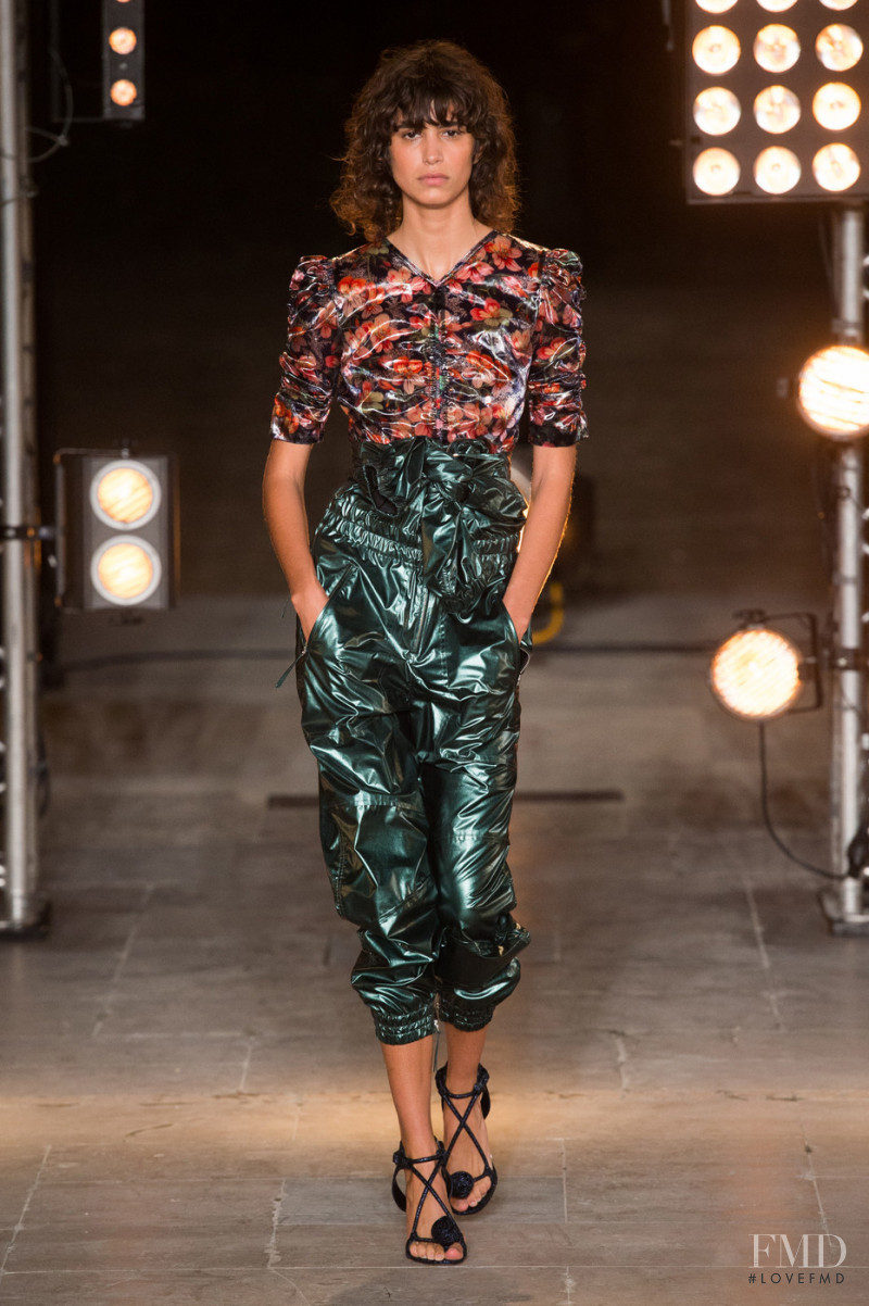 Mica Arganaraz featured in  the Isabel Marant fashion show for Spring/Summer 2018