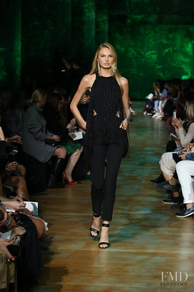Romee Strijd featured in  the Elie Saab fashion show for Spring/Summer 2018