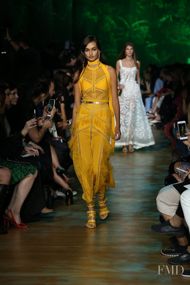 Gizele Oliveira featured in  the Elie Saab fashion show for Spring/Summer 2018