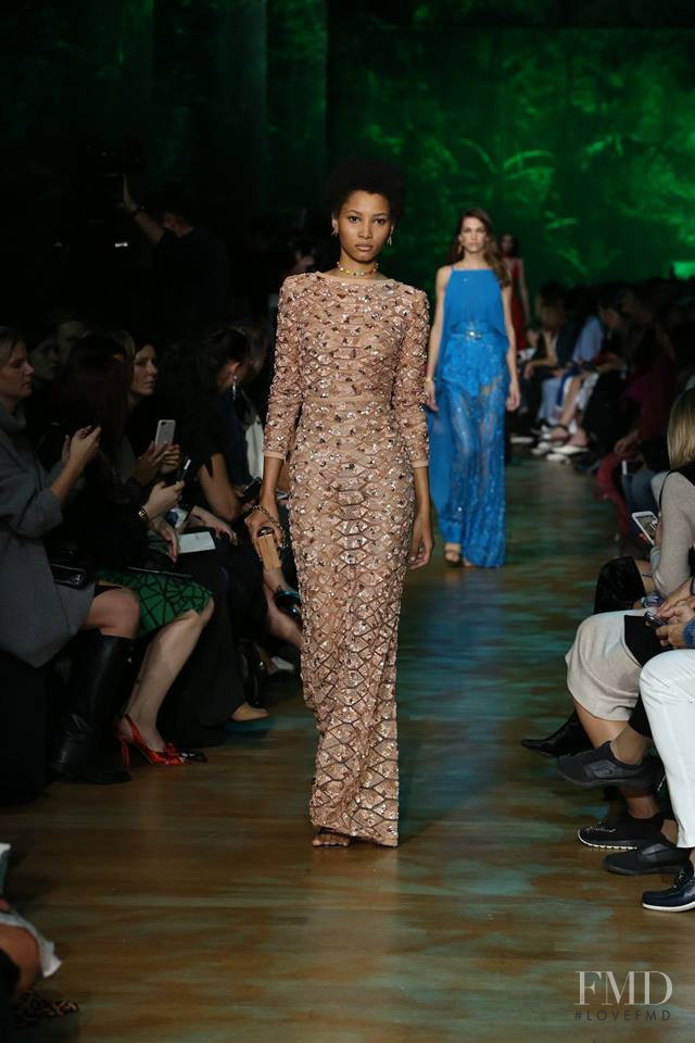 Lineisy Montero featured in  the Elie Saab fashion show for Spring/Summer 2018