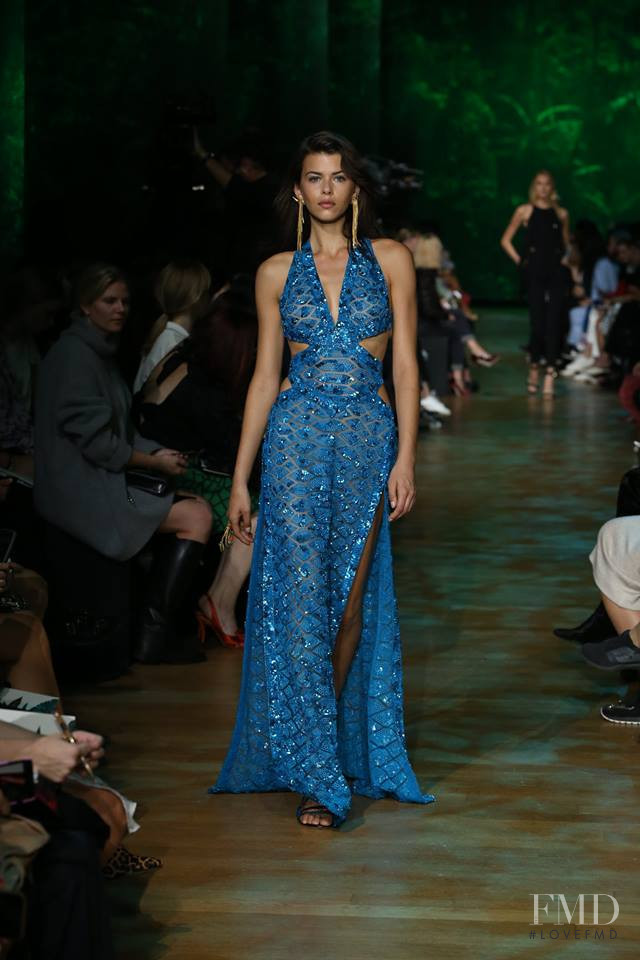 Georgia Fowler featured in  the Elie Saab fashion show for Spring/Summer 2018