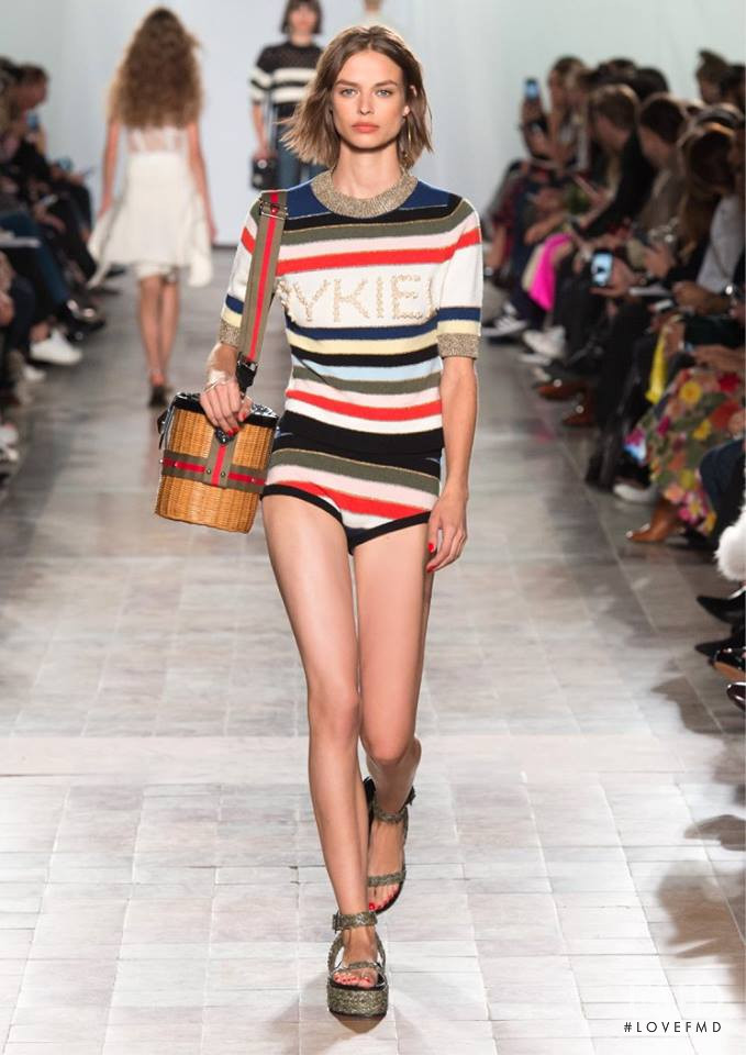 Birgit Kos featured in  the Sonia Rykiel fashion show for Spring/Summer 2018