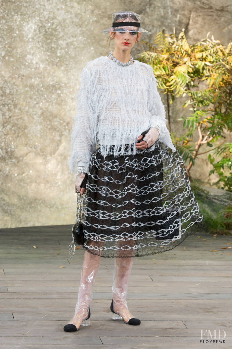 Sarah Berger featured in  the Chanel fashion show for Spring/Summer 2018