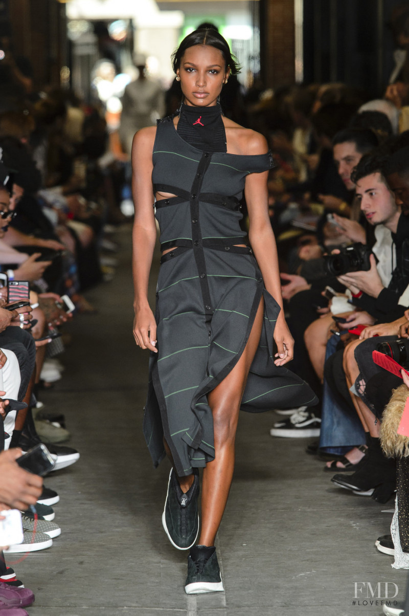 Jasmine Tookes featured in  the Public School fashion show for Spring/Summer 2018