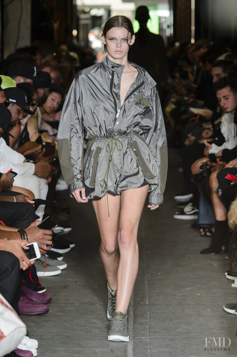 Cara Taylor featured in  the Public School fashion show for Spring/Summer 2018