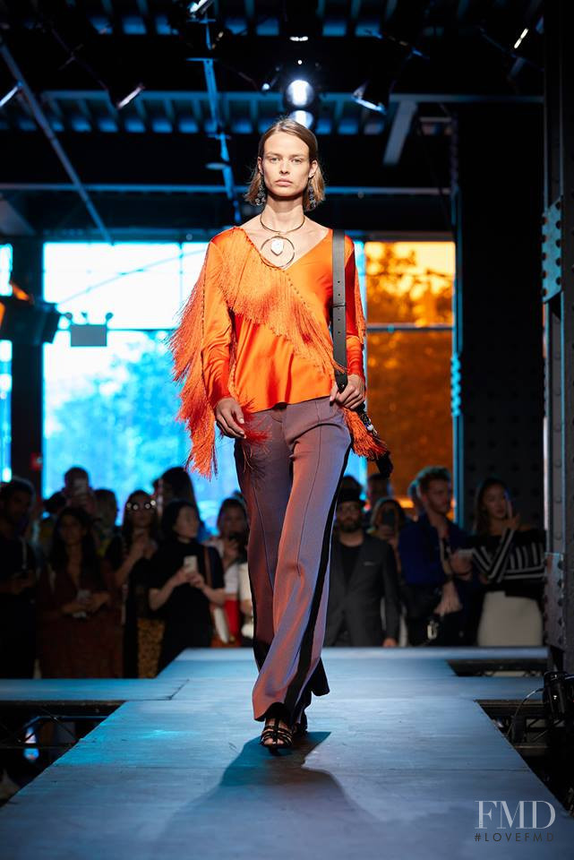 Birgit Kos featured in  the Diane Von Furstenberg fashion show for Spring/Summer 2018