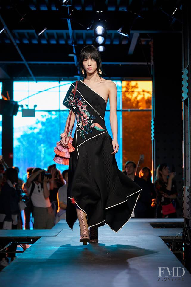 So Ra Choi featured in  the Diane Von Furstenberg fashion show for Spring/Summer 2018