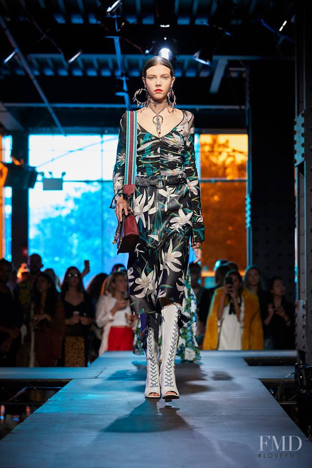 Lea Julian featured in  the Diane Von Furstenberg fashion show for Spring/Summer 2018