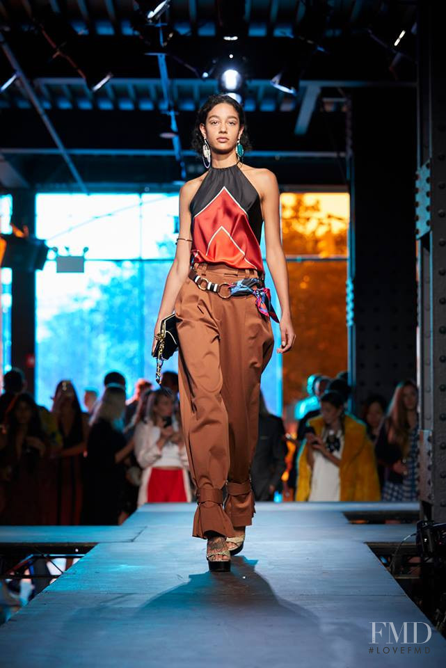 Damaris Goddrie featured in  the Diane Von Furstenberg fashion show for Spring/Summer 2018